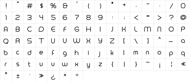 Diamonds Regular  glyph index