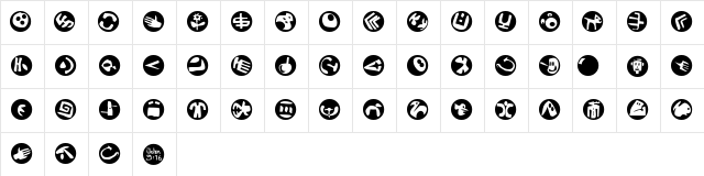 Sam's Dingbats No.2 Regular  glyph index
