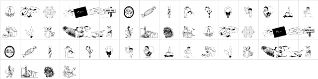 KR Christmas 2002 Dings 4 Regular  glyph index