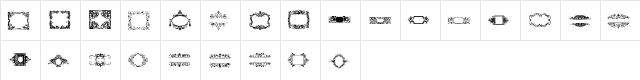 Vintage Frames 12 Regular  glyph index