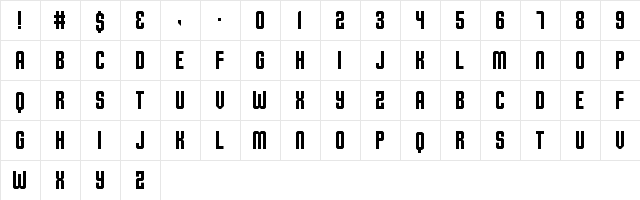 Ohio Collegiate Regular  glyph index