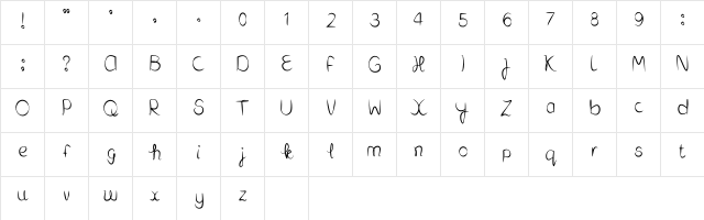 But First Love Regular  glyph index