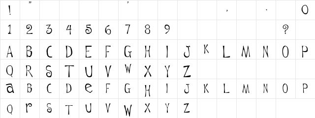 Fullflaw Regular  glyph index
