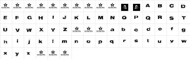TABU Regular  glyph index