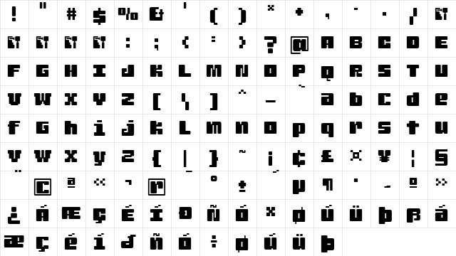 Judera Ring Regular  glyph index