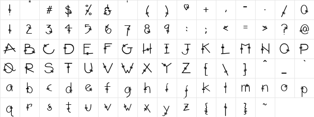 DJ Tracks Regular  glyph index