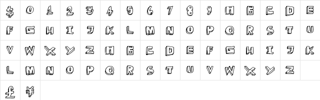 MegaPlay Regular  glyph index