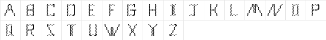 Hatfield01 Regular  glyph index