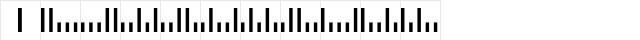 PostalBarCode Regular  glyph index