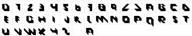 ASTEROID Normal  glyph index