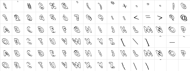 Snow-blind 6 Regular  glyph index