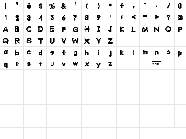mumumu (sRB) Regular  glyph index
