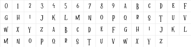 Mallica Fairytale DEMO Regular  glyph index