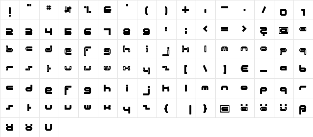 Beach House Regular  glyph index