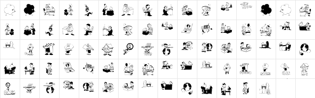 Webmasters Regular  glyph index