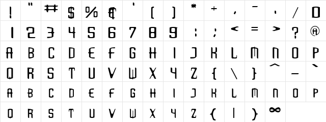 Love Bytes Regular  glyph index