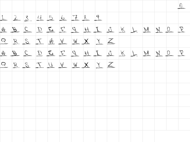 PUNK KID 2 Regular  glyph index