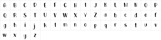 Mongkey werch demo Regular  glyph index