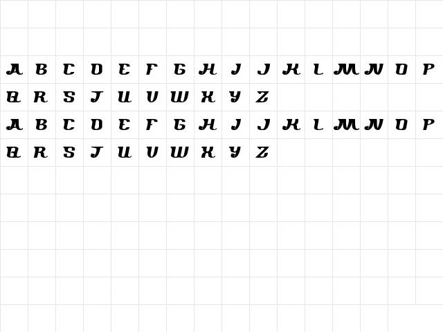 where are you Regular  glyph index