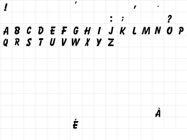 tuniques1 Regular  glyph index