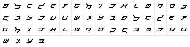 akihibara hyper Regular  glyph index