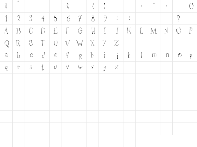 2Peas Messy Etchy Regular  glyph index