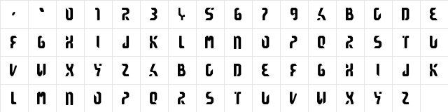Reticulan Normal  glyph index