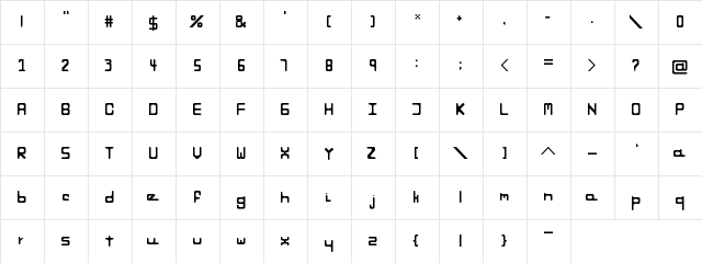 tipografia1 Regular  glyph index