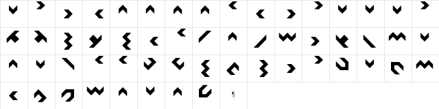 Borders Zig Zag Two  glyph index