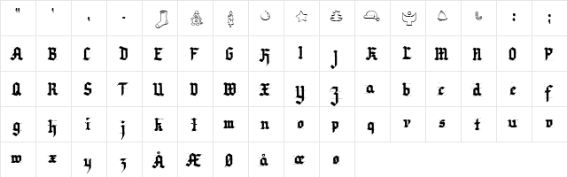 Very Christmess Regular  glyph index