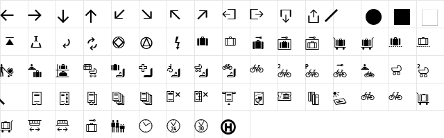 InfoPict-Two Medium  glyph index