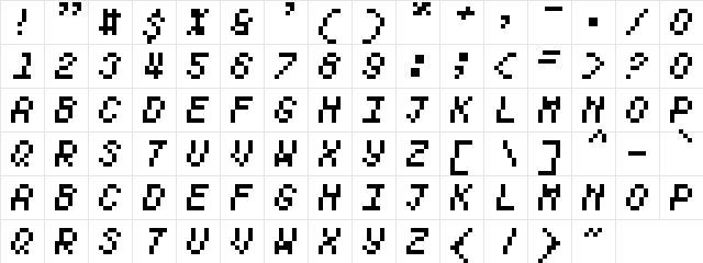 Gossamer Girls Regular  glyph index