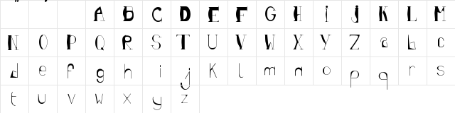 Youhou Regular  glyph index