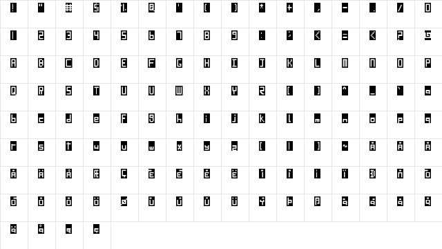 SD LED Screen Regular  glyph index