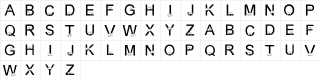 New Regular  glyph index