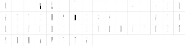 BABBIO-ALTO Roman  glyph index