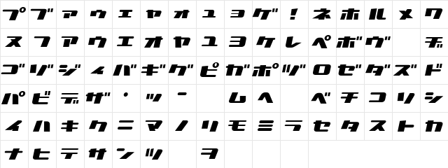 Naionalyze Regular  glyph index