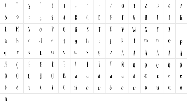 Follow The Light DEMO Regular  glyph index