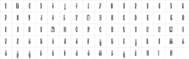 Deeter Regular  glyph index