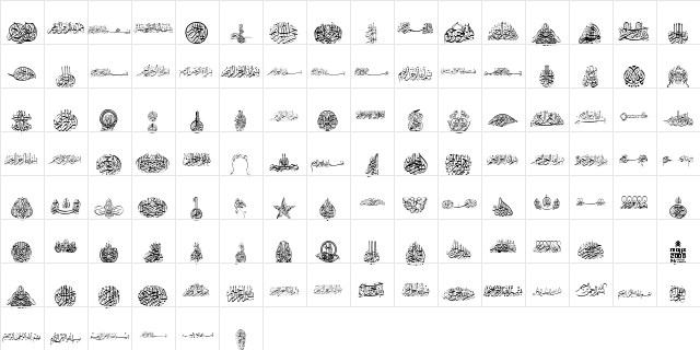 Besmellah 2 Regular  glyph index