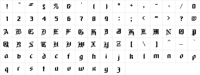 Meta Tags Regular  glyph index