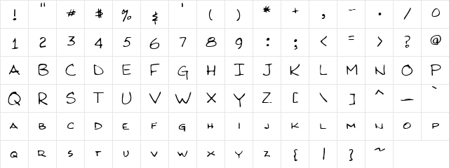 Lincoln Regular  glyph index