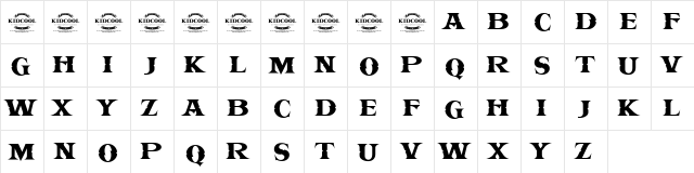 KIDCOOL DRAGON Regular  glyph index