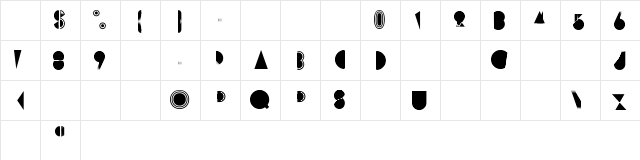 Prisma Regular  glyph index