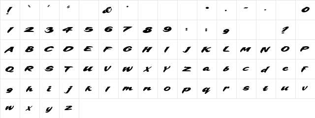 1 BigCheese DNA Regular  glyph index