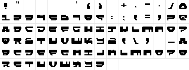 Loveladies Normal  glyph index