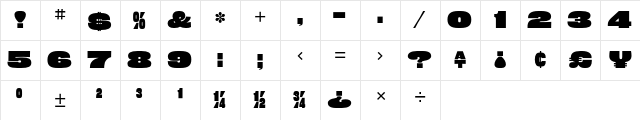 Eames Numerals Poster L Regular  glyph index