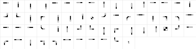Borders Surveyor  glyph index