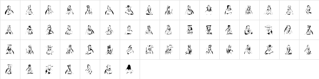 LinotypeAncientChinese Regular  glyph index