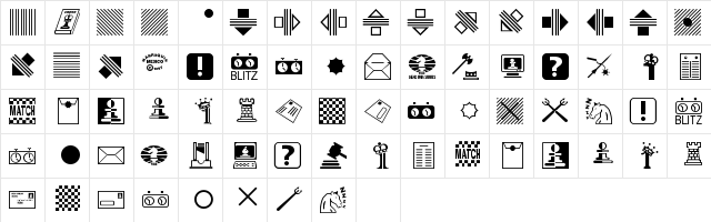 Chess Miscel Regular  glyph index